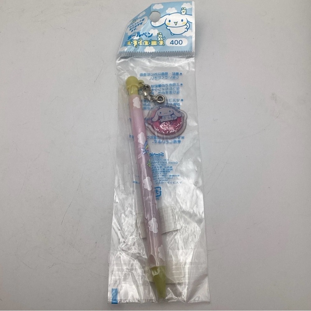 Sanrio Cinnamoroll Mascot Ballpoint Pen Pink With Plastic Charm Vintage 2003